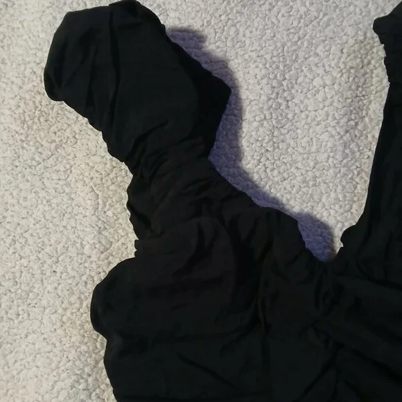 GAP Women's Black Ruched Top SZ XXS - Picture 3 of 7